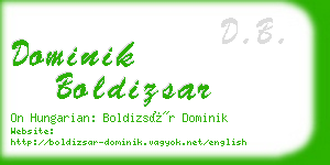 dominik boldizsar business card